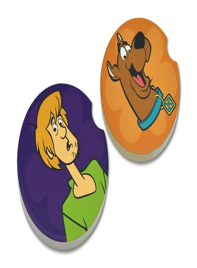 Elektroplate قواعد أكواب سيراميك للسيارات من إليكتروبليت، مرخصة رسميًا، بتصميم سكوبي دو وشاغي (قطر 2.6 بوصة) | مناسبة لجميع أنواع السيارات والشاحنات وسيارات الدفع الرباعي وغيرها | ماصة للماء، مانعة للانزلاق، متينة | طقم من قطعتين - Image 1